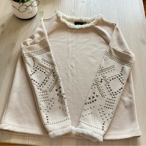 Nanette Lepore Studded Sleeves Sweatshirt size S